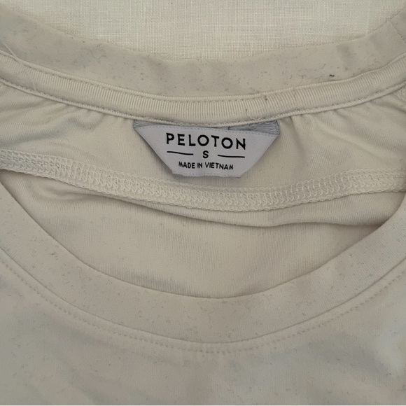 Peloton Short Sleeve Crop Top White - Picture 4 of 5